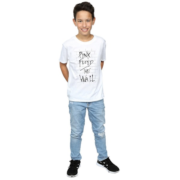 Pink Floyd Boys The Wall Bomull T-shirt 5-6 år Vit White 5-6 Years