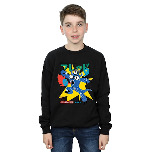 Disney Boys Big Hero 6 Fred Ultimate Kaiju Sweatshirt 7-8 år Black 7-8 Years