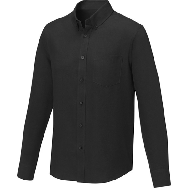 Elevate Mens Pollux Långärmad Skjorta 5XL Solid Black Solid Black 5XL