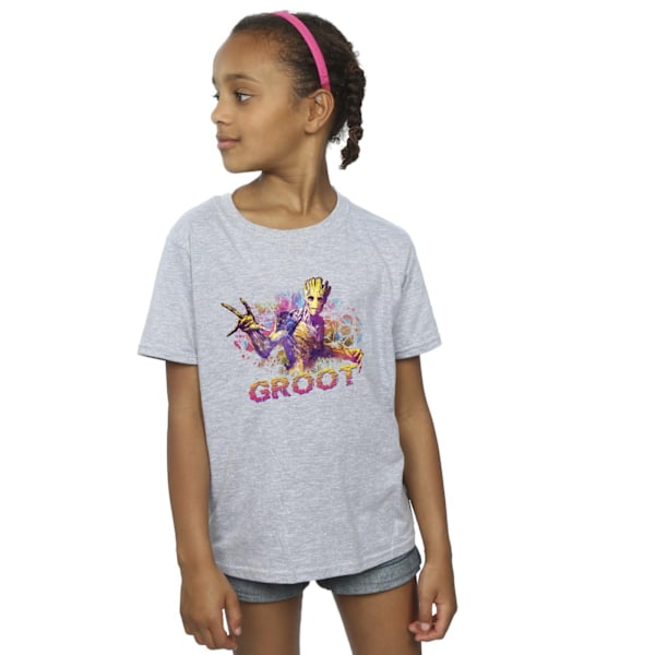 Marvel Girls Guardians Of The Galaxy Abstract Groot Bomull T-shirt Sports Grey 12-13 Years