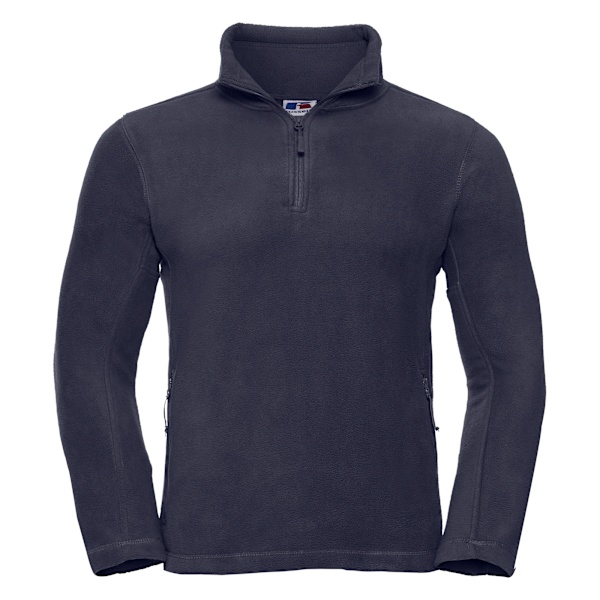 Russell Herr 1/4 Zip Outdoor Fleece Top XS Fransk Marin French Navy XS