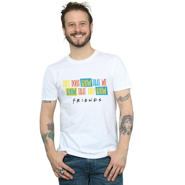 Friends Mens They Don´t Know Script T-Shirt XXL Vit White XXL