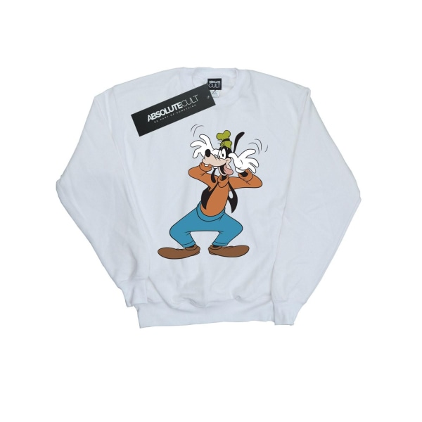 Disney Dam/Dam Crazy Goofy Sweatshirt M Vit White M