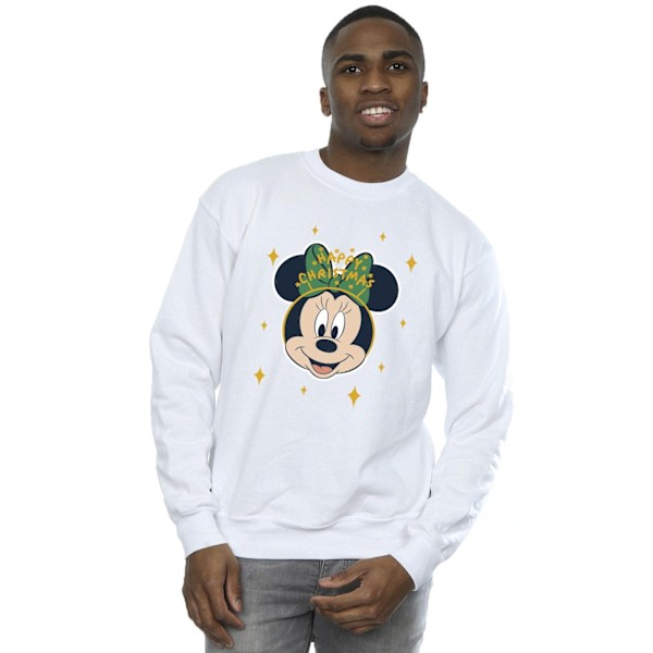 Disney Herr Minnie Mouse Happy Christmas Sweatshirt 4XL Vit White 4XL