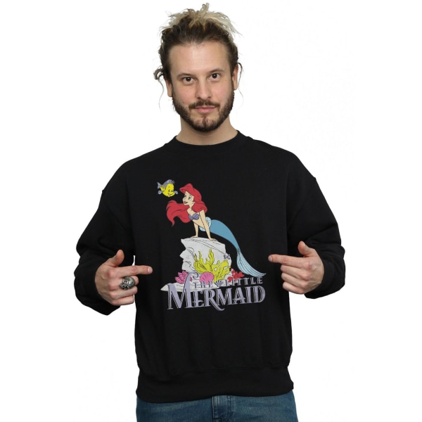 Disney Mens The Little Mermaid Sea Friend Sweatshirt 4XL Svart Black 4XL