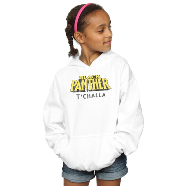 Marvel Girls Black Panther AKA T´Challa Hoodie 7-8 År Vit White 7-8 Years