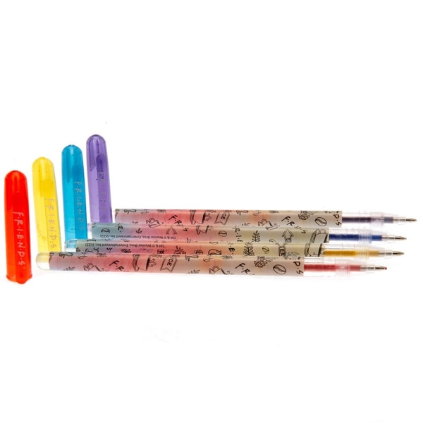 Friends Infographic Gel Pen Set (Pack med 4) One Size Multicolou Multicoloured One Size