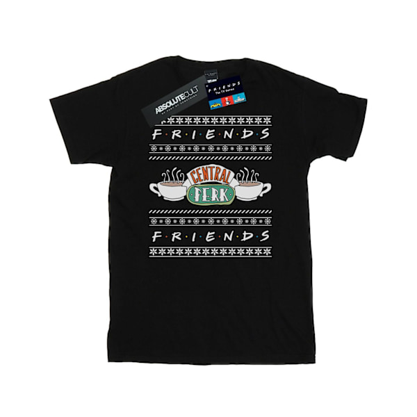 Friends Fair Isle Central Perk T-shirt för män, 4XL, svart Black 4XL