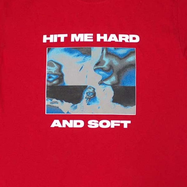 Billie Eilish Unisex Vuxen Hit Me Hard And Soft Negativ T-shirt Red M