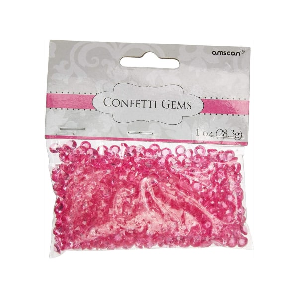 Amscan Acrylic Faux Gemstone Confetti One Size Bright Pink Bright Pink One Size