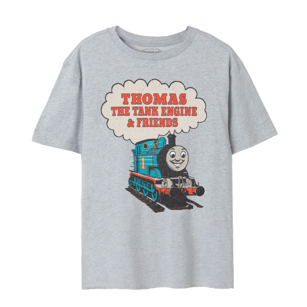 Thomas And Friends Vintage T-shirt för män L Grå Marl Grey Marl L