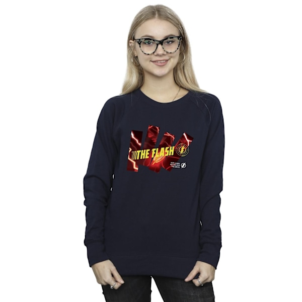 DC Comics Dam/Kvinnor The Flash Pelare Sweatshirt XL Marin Blå Navy Blue XL