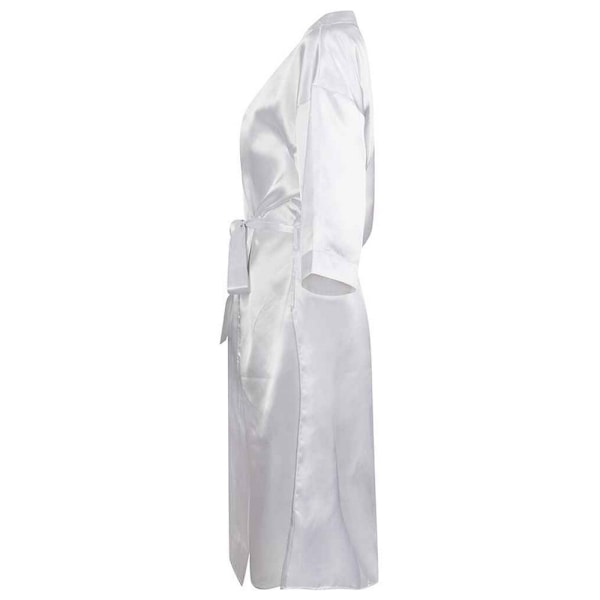 Towel City Dam/Dam Satin Robe 12 UK - 14 UK Vit White 12 UK - 14 UK