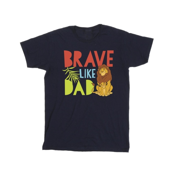 Disney Boys Lejonkungen Brave Like Dad T-shirt 12-13 år Na Navy Blue 12-13 Years