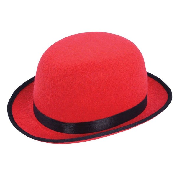 Bristol Novelty Unisex Bowler Hatt för vuxna One Size Röd Red One Size