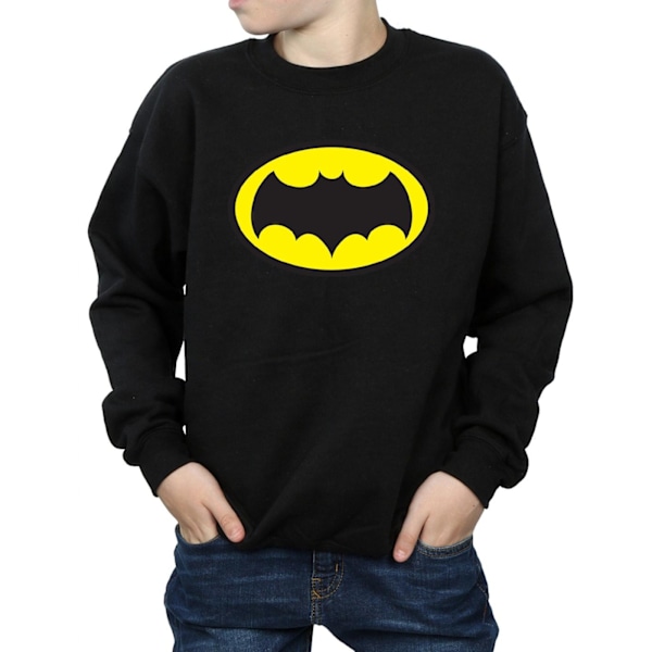 DC Comics Boys Batman TV-serie logotyp sweatshirt 9-11 år svart Black 9-11 Years