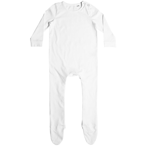 Larkwood Babies ekologisk pyjamas 0-3 månader vit White 0-3 Months