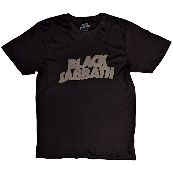 Black Sabbath Unisex Adult Wavy Cotton Logo T-Shirt M Svart Black M