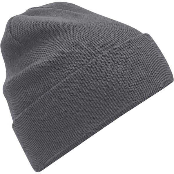 Beechfield Unisex Vuxen Original Cuffed Ekologisk Bomulls Beanie O Graphite Grey One Size