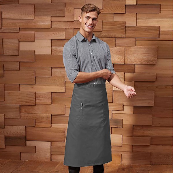 Premier Unisex Färger Bar Förkläde / Arbetskläder (Lång Kontinental Stil) Dark Grey One Size