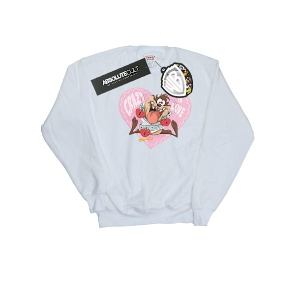 Looney Tunes Girls Taz Valentine´s Day Crazy In Love Sweatshirt White 5-6 Years