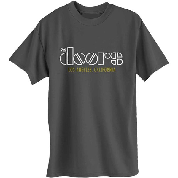 The Doors Unisex Adult LA California Bomull T-shirt XXL Charcoal Charcoal Grey XXL