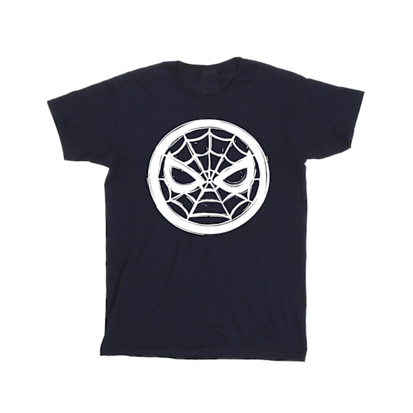 Marvel Mens Spider-Man Chest Logo T-Shirt M Navy Blue Navy Blue M