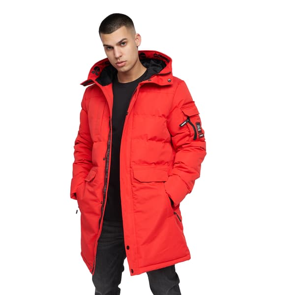 Crosshatch Herr Milwaka Lång Vadderad Jacka M Röd Red M