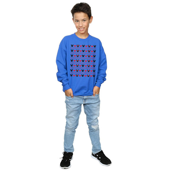 Disney Boys Mickey And Minnie Christmas Hearts Sweatshirt 5-6 år Royal Blue 5-6 Years