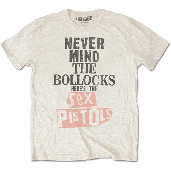 Sex Pistols Unisex Adult Bollocks Distressed T-Shirt XL Natural Natural XL