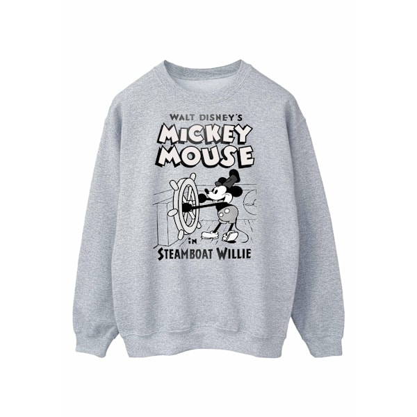 Disney Herr Mickey Mouse Steamboat Willie Sweatshirt XL Sports Sports Grey XL