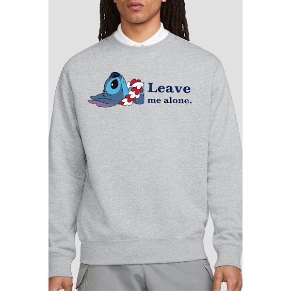 Lilo & Stitch Unisex Vuxen \"Lämna Mig I Fred\" Tröja XL Sport Heather Sport Heather XL