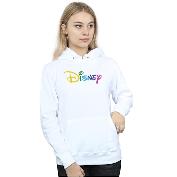 Disney Dam/Kvinnor Färg Logo Hoodie M Vit White M