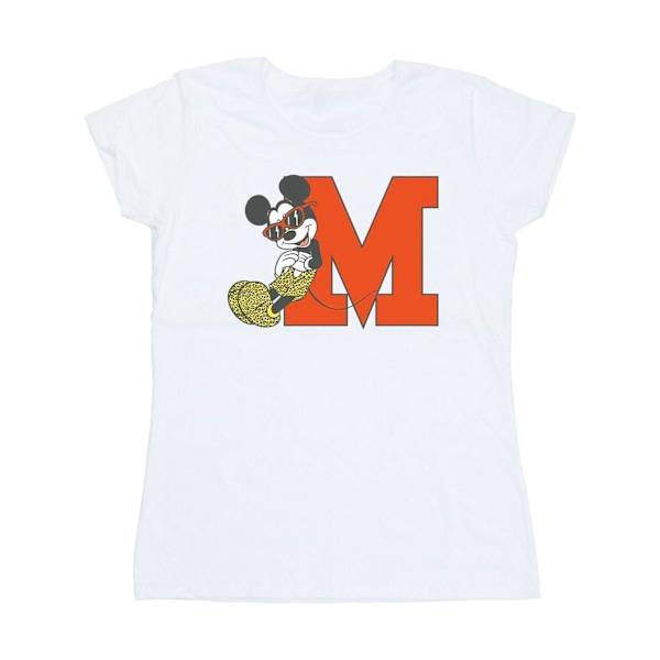 Disney Dam/Kvinnor Mickey Mouse Leopard Byxor Bomull T-shirt White XL