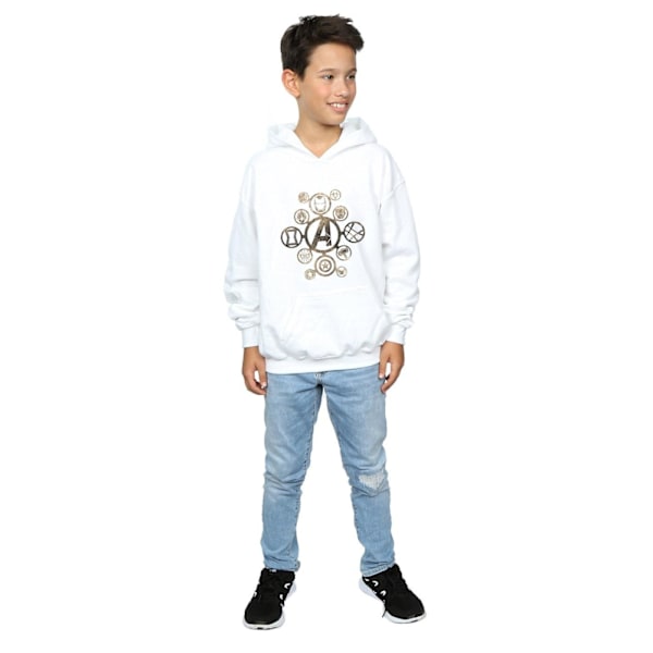 Marvel Boys Avengers Infinity War Icons Hoodie 9-11 år Vit White 9-11 Years