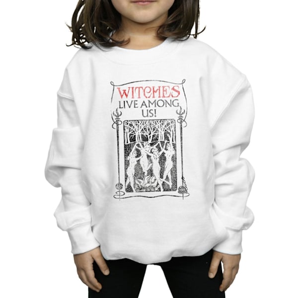 Fantastiska vidunder Girls Witches Live Among Us Sweatshirt 5-6 år White 5-6 Years