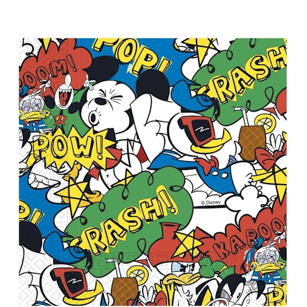 Disney Dubbla lager Mickey Mouse-servetter (20-pack) En storlek Multicoloured One Size