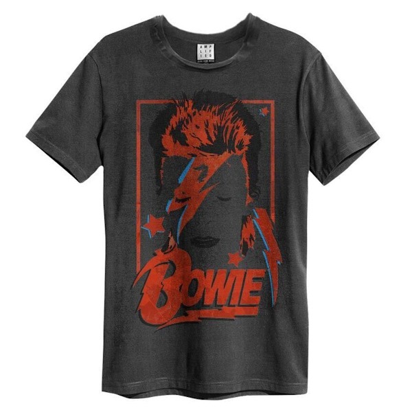 Amplified Unisex Vuxen Aladdin Sane David Bowie T-shirt L Kol Charcoal L