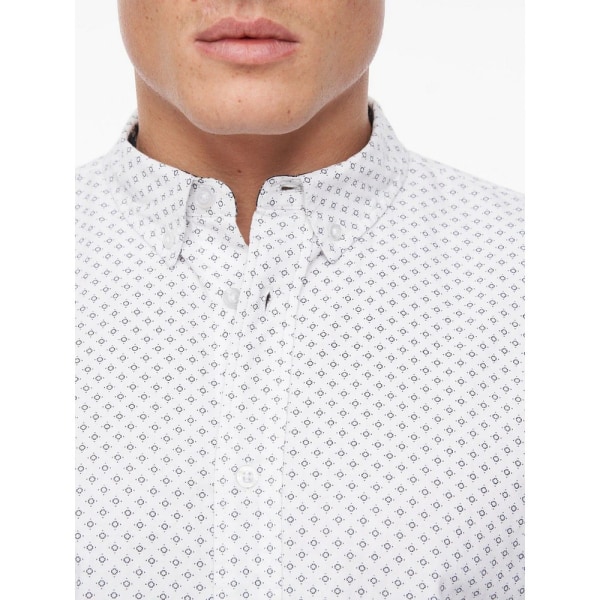 Bewley & Ritch Herr Haltom kortärmad skjorta L Vit/marinblå White/Navy L