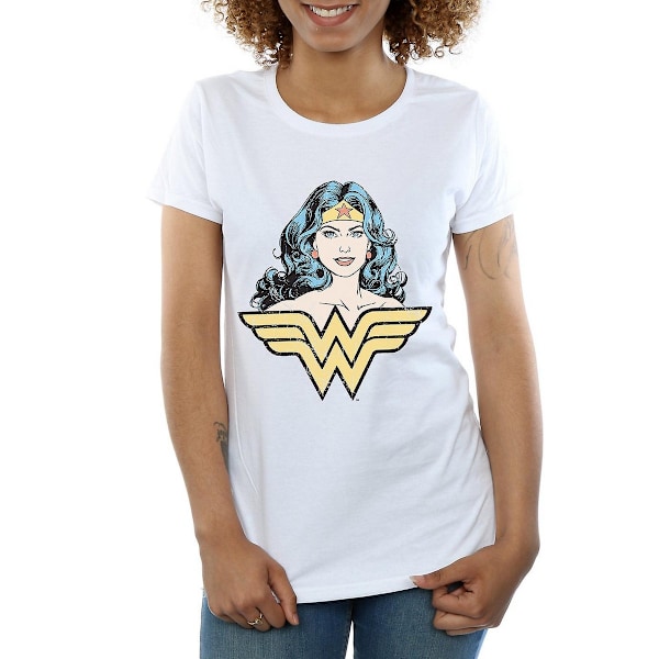 Wonder Woman Dam/Kvinnor Gaze Bomull T-shirt XXL Vit White XXL