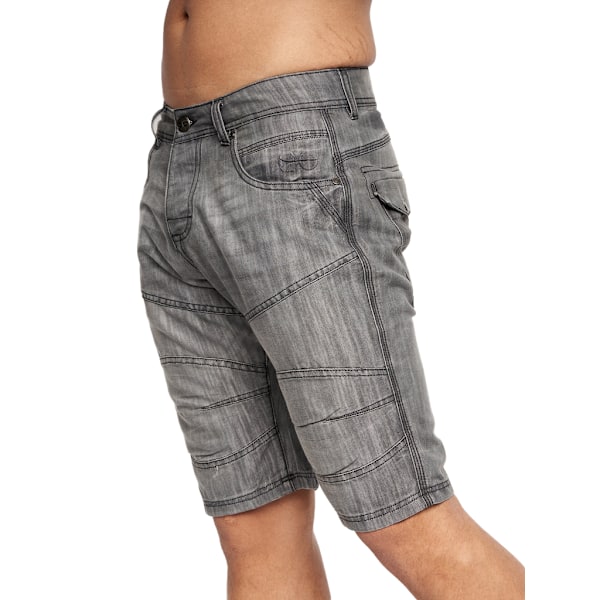 Crosshatch Winston MVE Denim Shorts 30R Mörkgrå Dark Grey 30R