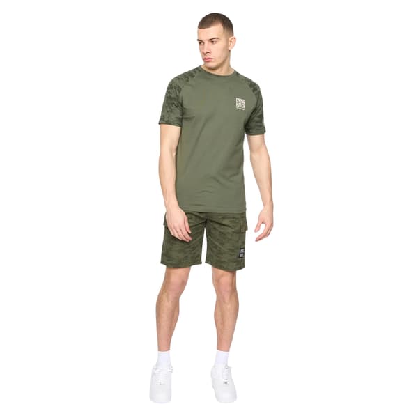 Crosshatch Herr Janscore Cargo Shorts med resår i midjan L Deep Deep Olive L