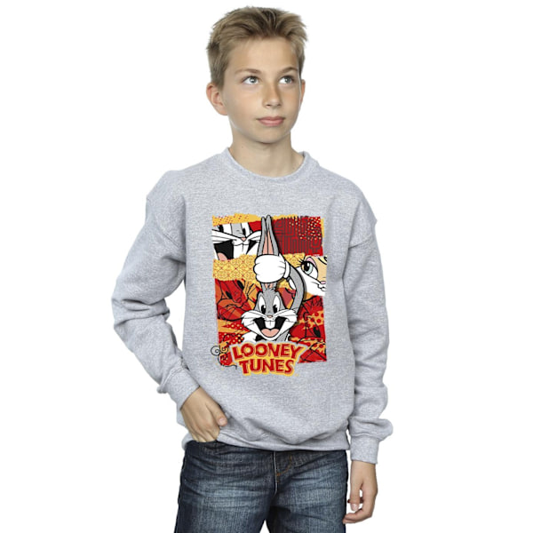 Looney Tunes Boys Bugs Rabbit Comic Nyår Sweatshirt 5-6 År Sports Grey 5-6 Years