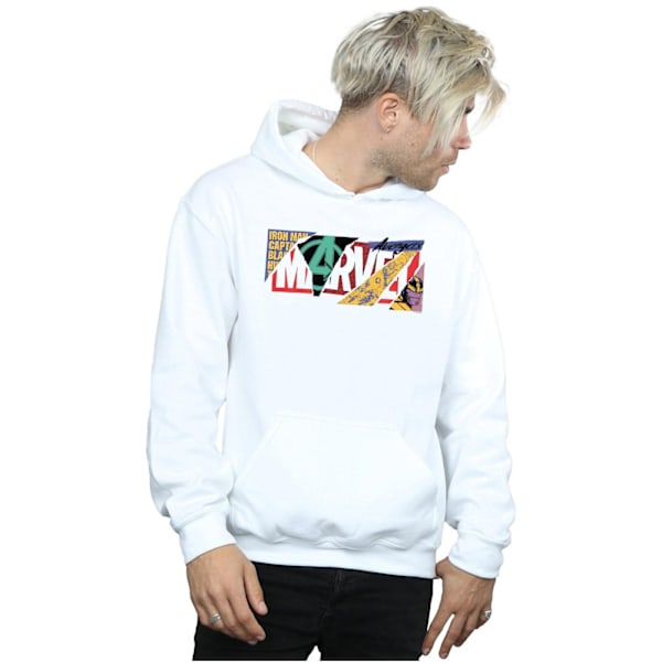Marvel Collage Logo Hoodie L Vit White L