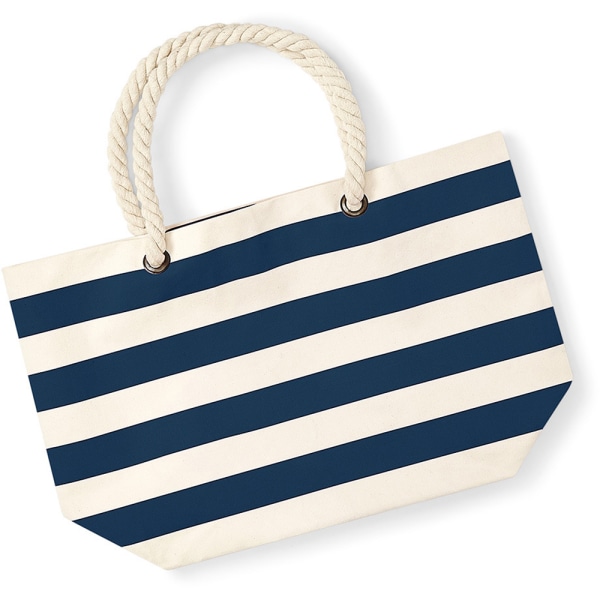 Westford Mill Nautical Beach Bag One Size Natur/Navy Natural/Navy One Size