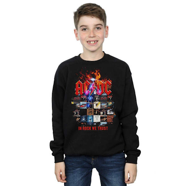 AC/DC Boys In Rock We Trust Album Cover Sweatshirt 3-4 år Bl Black 3-4 Years