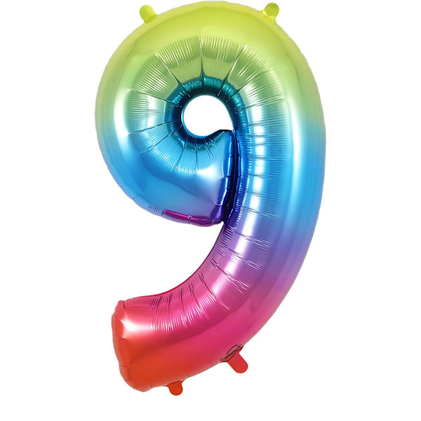 Ekträ 9 Folieballong En Storlek Regnbåge Rainbow One Size