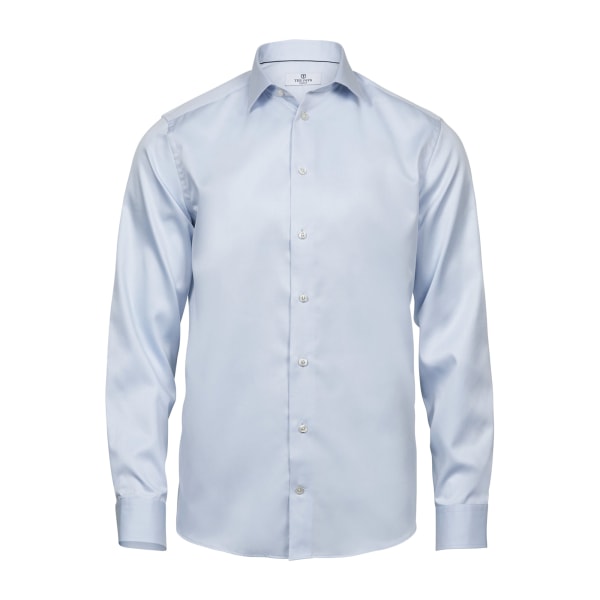 Tee Jays Mens Luxury Comfort Fit Långärmad Oxford Shirt L Lig Light Blue L