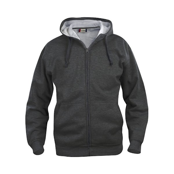 Clique Herr Basic Full Zip Hoodie XS Antracit Melange Anthracite Melange XS