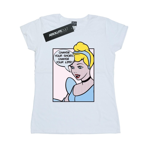Disney Princess Dam/Dam Cinderella Pop Art T-shirt i bomull White L